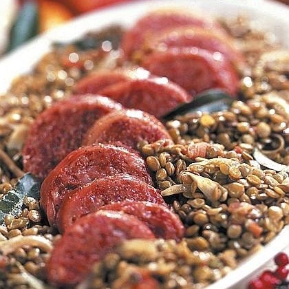 cotechino with lentils cotechino with lentils