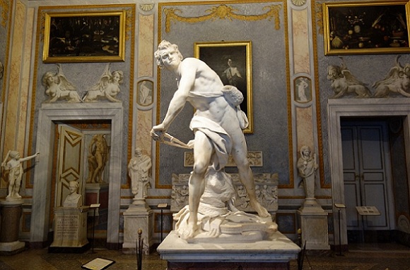 Bernini's david in galleria borghese