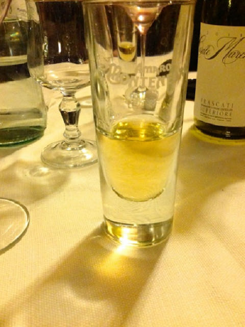 an after dinner grappa in Rome