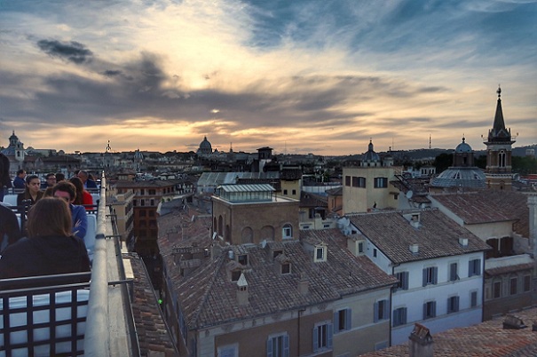 roof of eitch borromini st peter's dome from eitch borromini