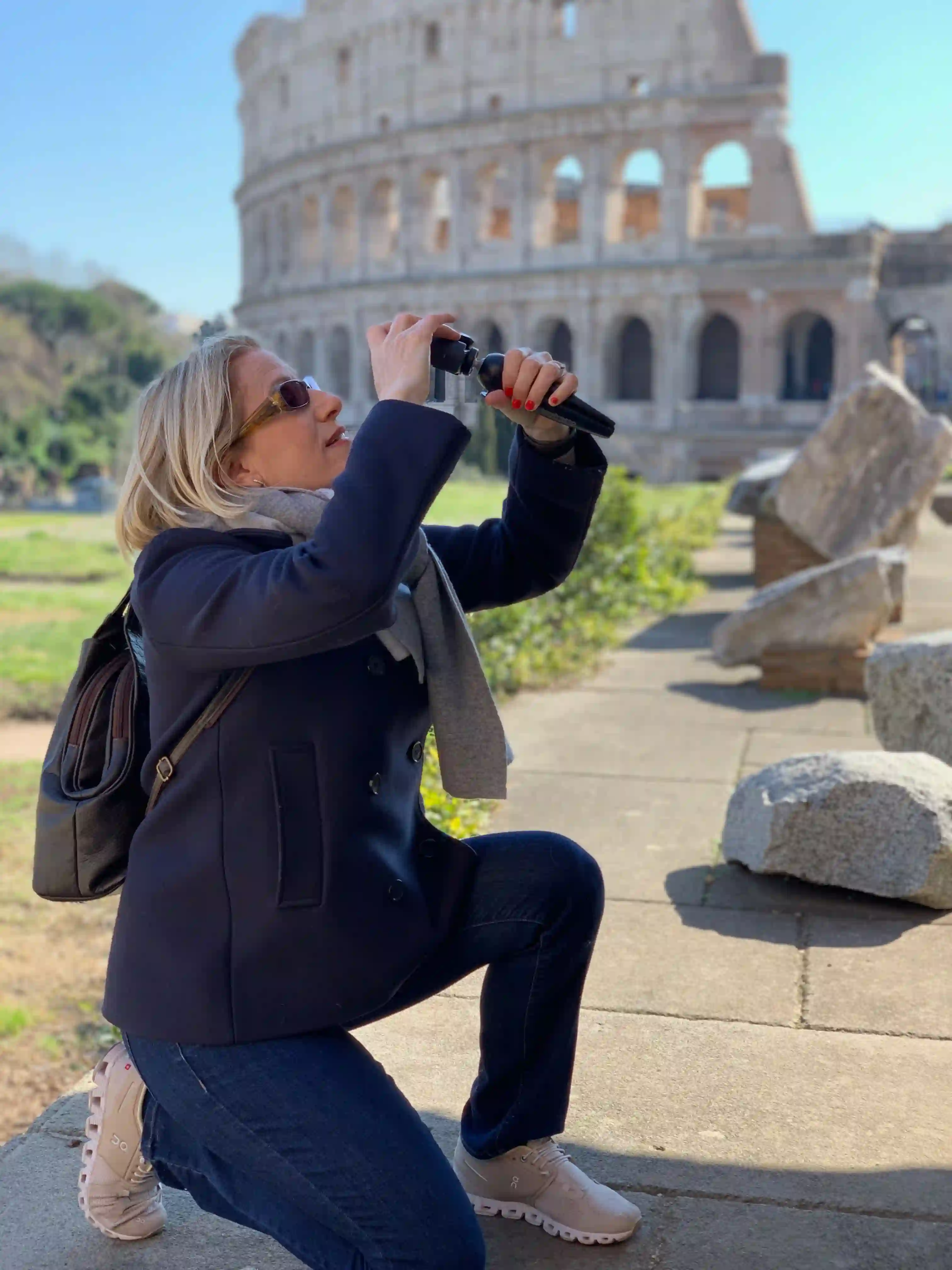 taking photos at the colosseum elyssa taking pix at the colosseum