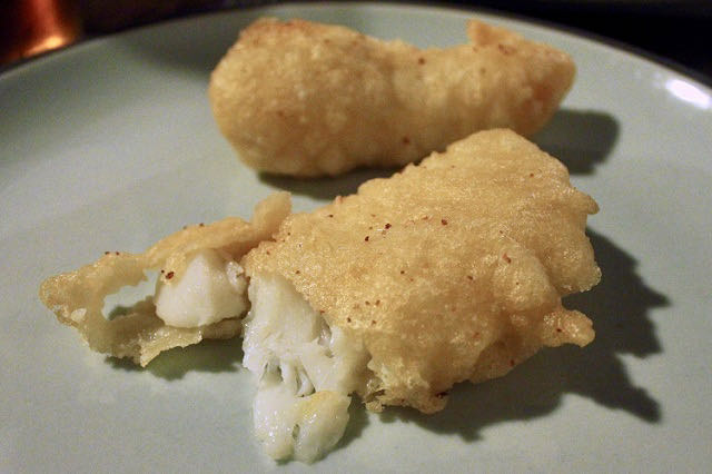 Fried cod fillets at Fermentum