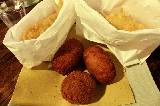 Rome. Supplì at Fermentum Pizzeria