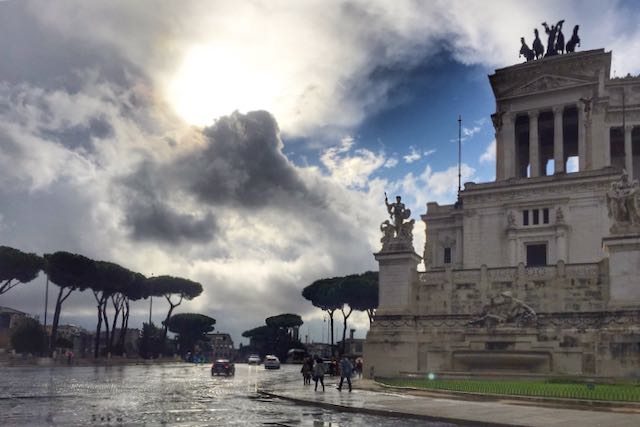 pin rainy skies on fori imperiali in rome