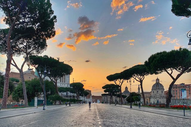 fori imperiali sunset in may fori imperiali sunset in may