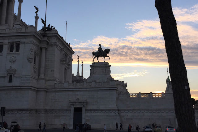 Vittoriano monument at sunset