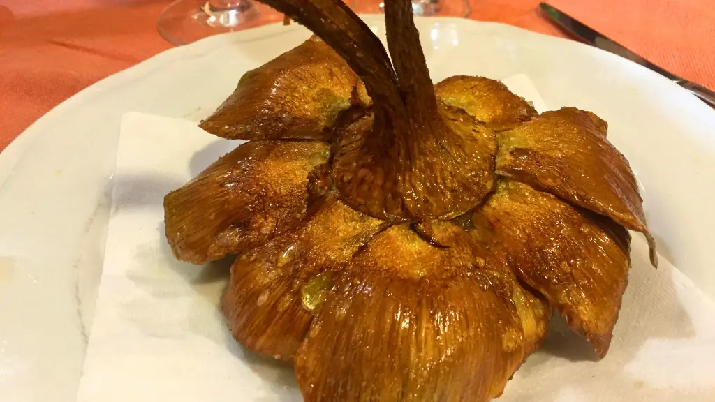 fried artichoke on plate