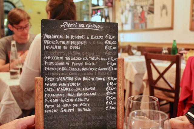 Gran Sasso restaurant. Menu Gran Sasso restaurant. Menu