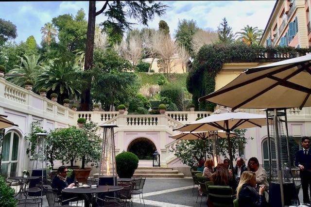 garden in back of hotel de russie hotel de russie garden