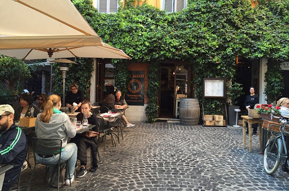 eating outside at il chianti