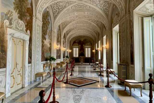 ornate interior of the papal palace
