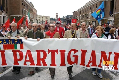 ANPI (Italian Partisans) marching on Liberation Day