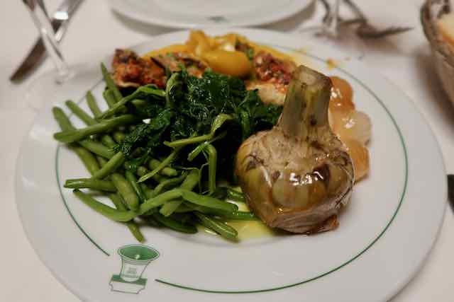 vegetable plate at la campana