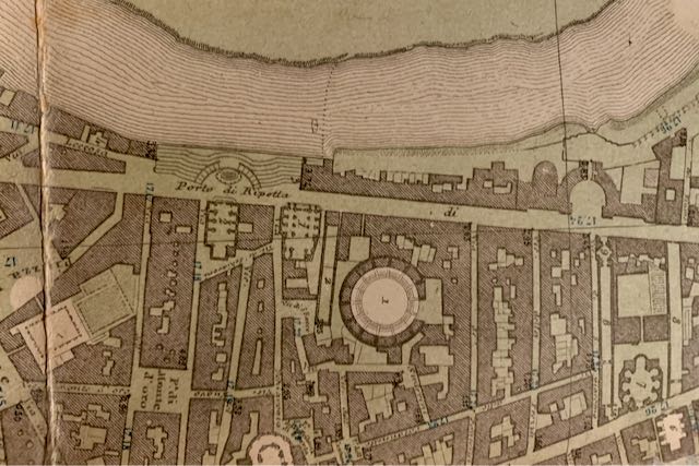 map of rome showing augustus' mausoleum in a more modern urban setting map of rome showing augustus' mausoleum in a more modern urban setting