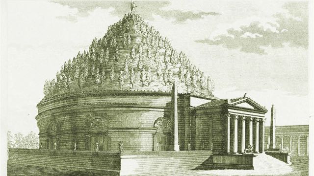 sketch of augustus' mausoleum