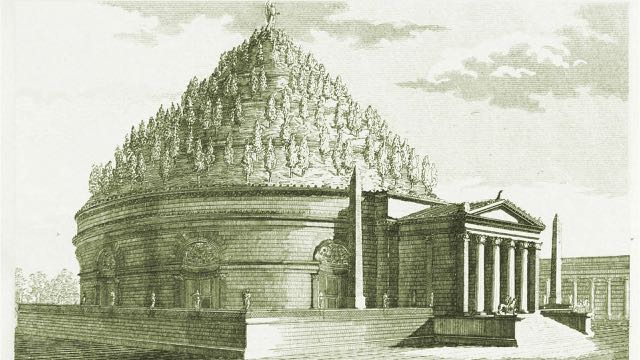How the mausoleum of Augustus looked sketch of augustus' mausoleum