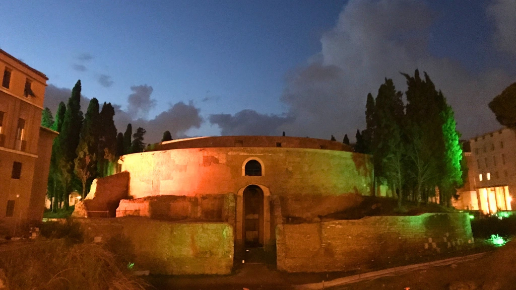 mausoleum of augustus at night mausoleum of augustus at night