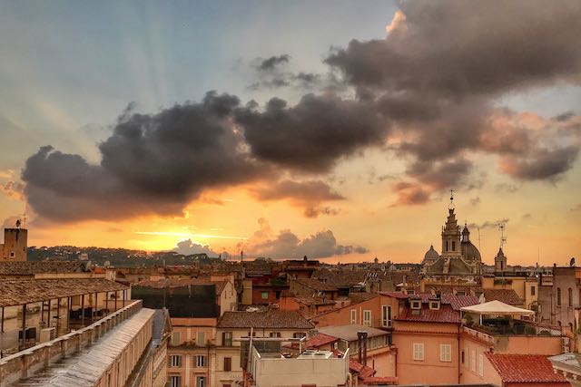 October sunset at quirinale October sunset in rome