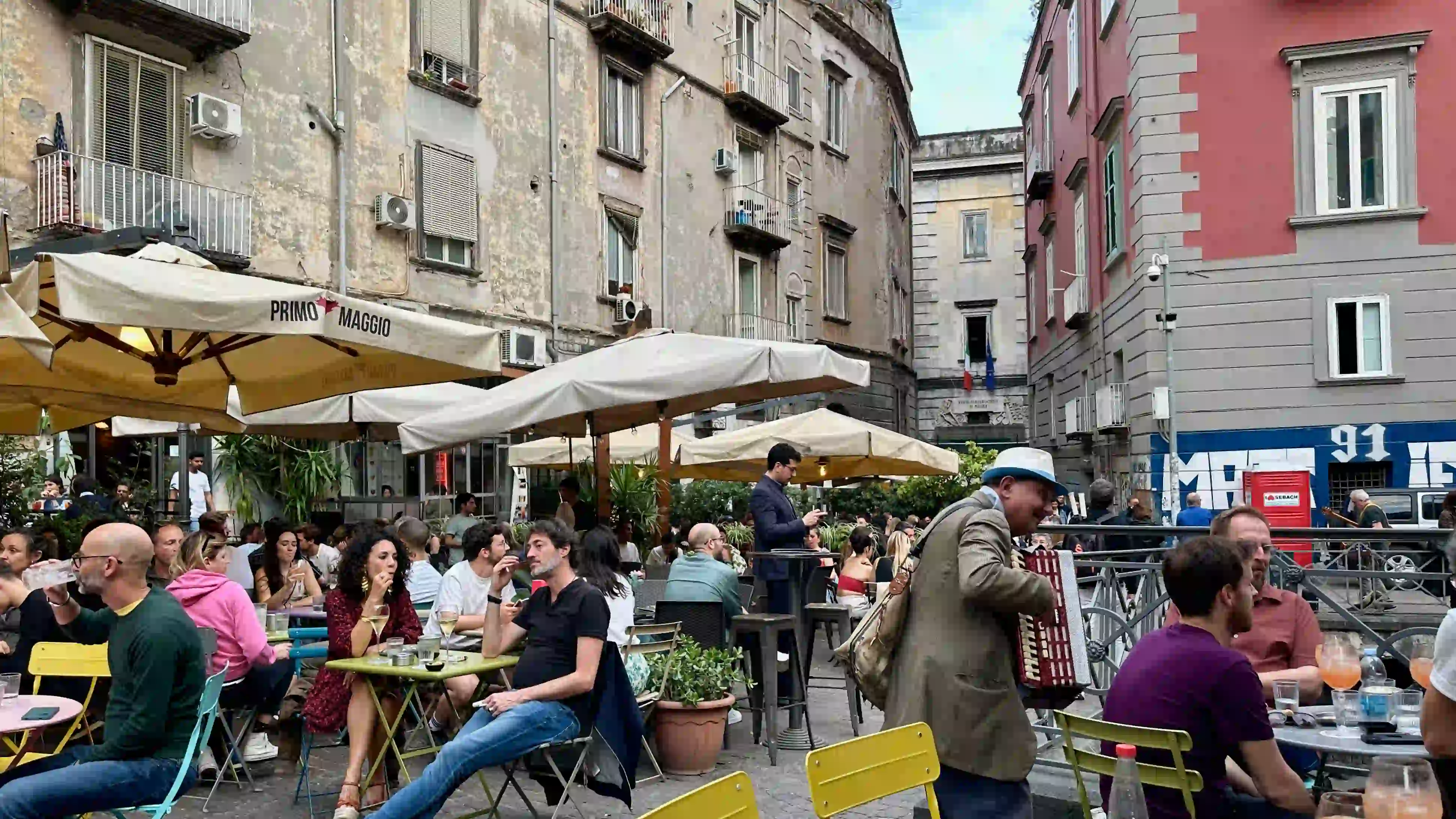 naples aperitivo scene naples - aperitivo in piazza