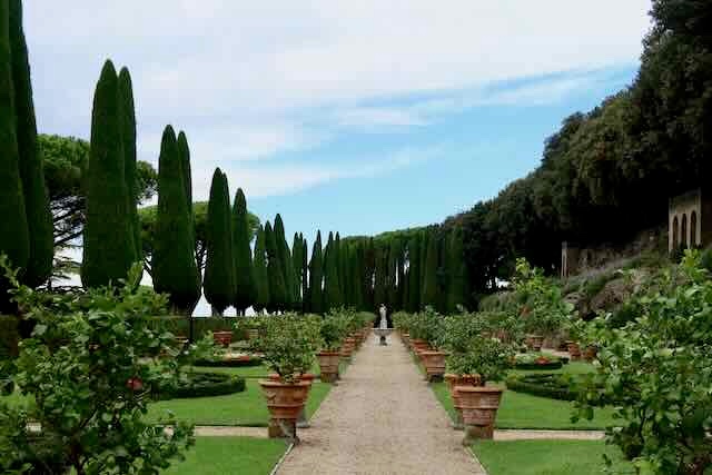 ornamental gardens in the grounds of the Apostolic Palace