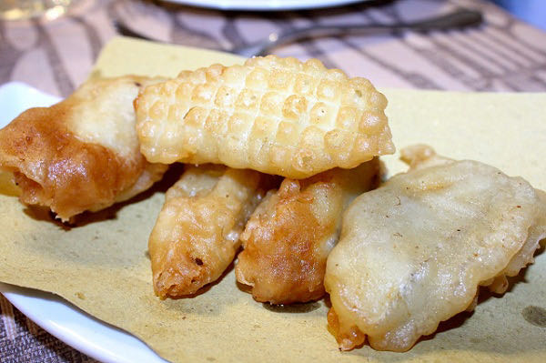 Fried cod fillets