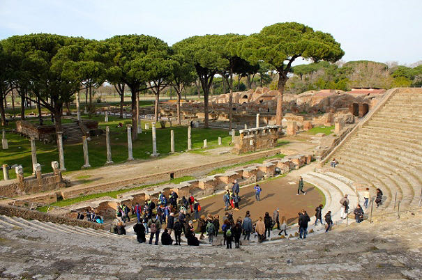 the amphitheater of ostia antica near rome the amphitheater of ostia antica near rome