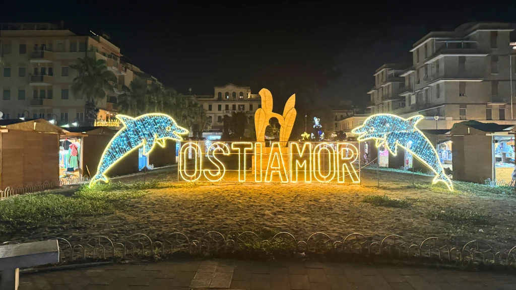 ostia lido neon sign