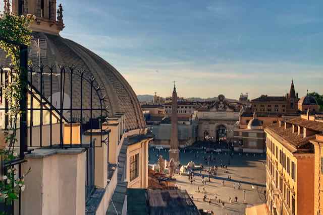 piazza del popolo from palazzo nainer