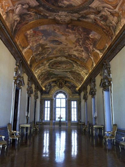 Borromini's gallery inside the Palazzo Pamphilj Borromini's gallery inside the Palazzo Pamphilj