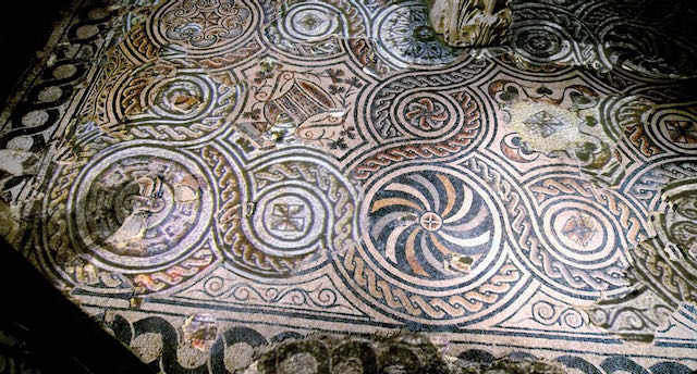 mosaic floors in domus romana palazzo valentini