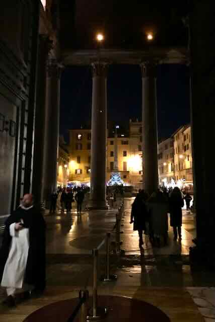 pantheon at night inside looking out pantheon at night inside looking out