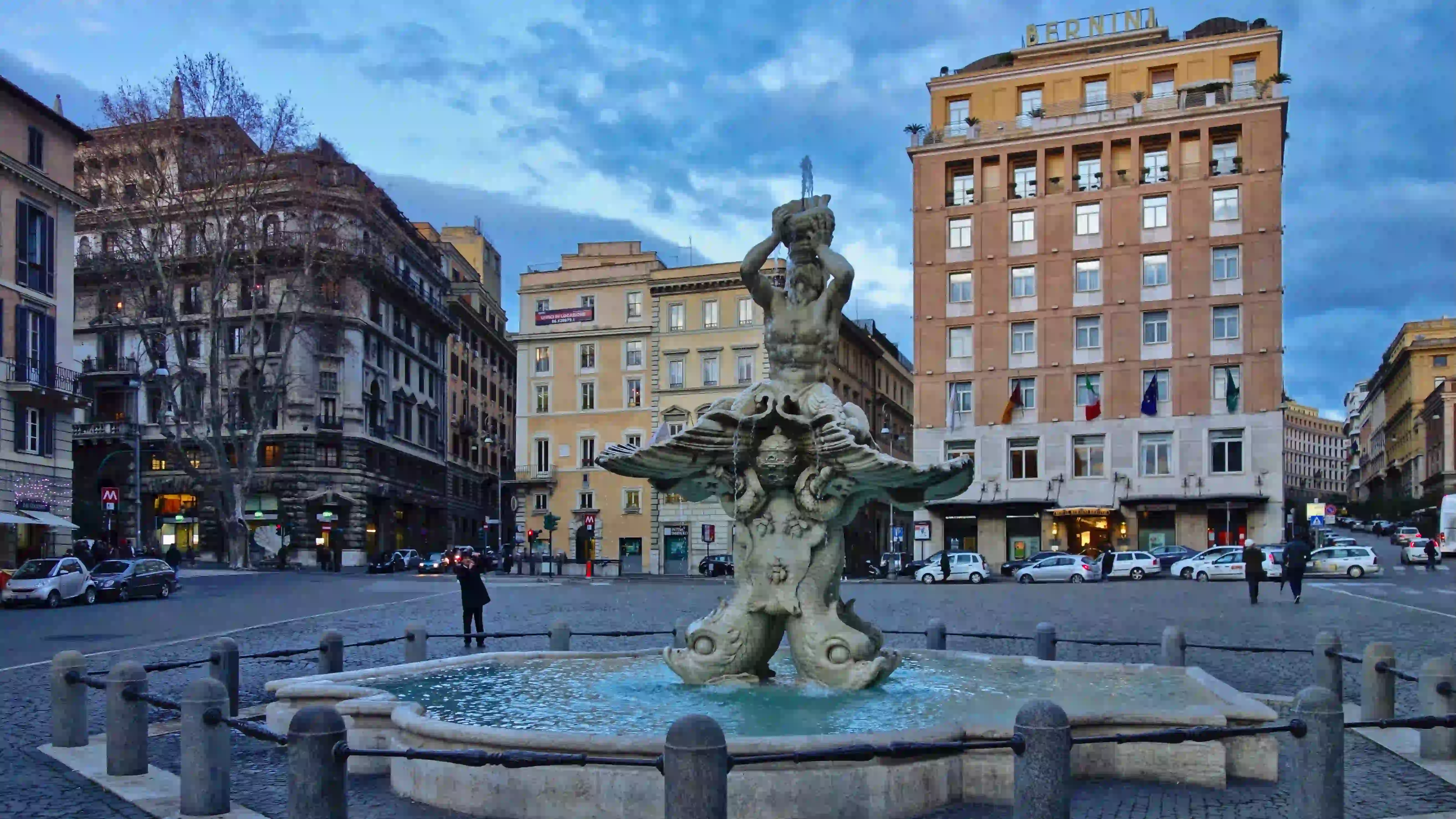 Piazza Barberini is a great place to begin your first day in Rome piazza barberini january