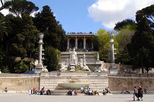 piazza del popolo in spring