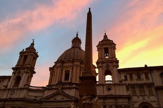 post-rain sunset in piazza navona pin sunset in piazza navona