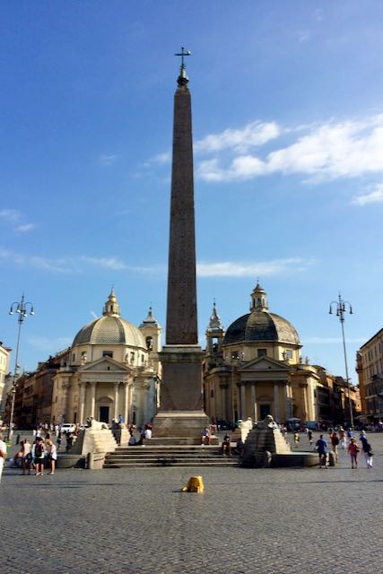 Obelisk in center of Piazza Popolo Obelisk in center of Piazza Popolo