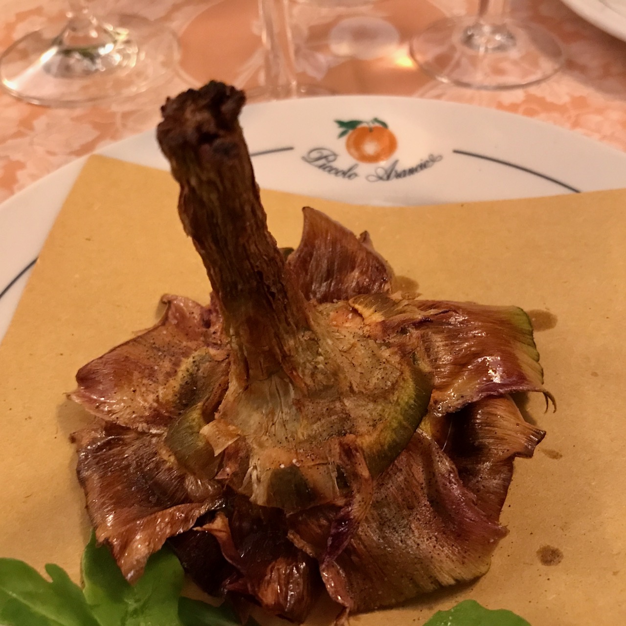 jewish artichoke at piccolo arancio