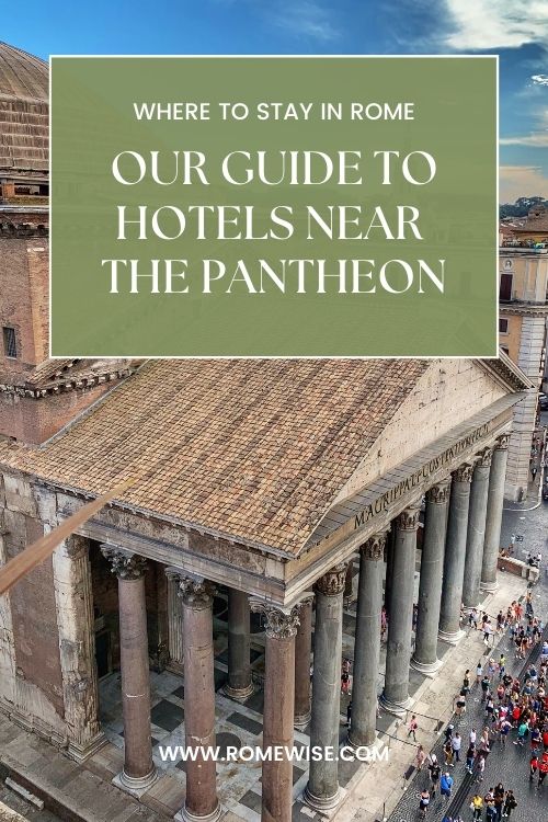 Pinterest Pin for Hotels near the Pantheon in Rome