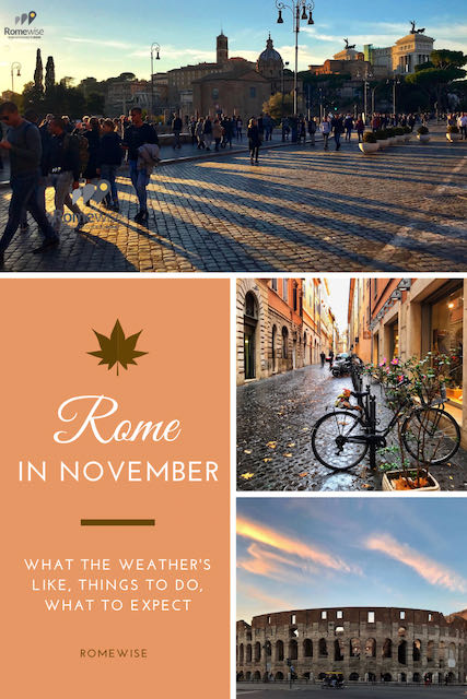 Rome in November - What the weather's like, what to pack, and things to do. By Romewise.