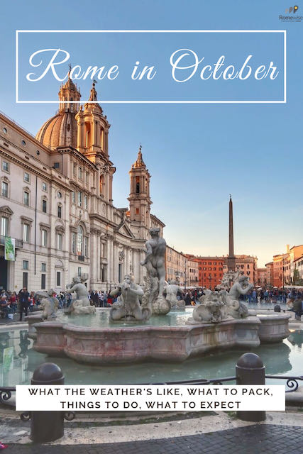 Rome in October - What the weather's like, what to pack, and things to do. By Romewise.