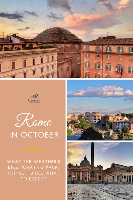 Rome in October - What the weather's like, what to pack, and things to do. By Romewise.