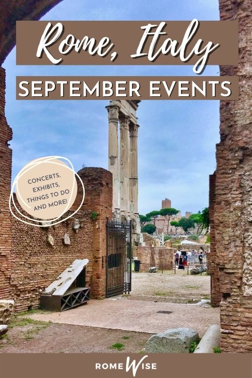 Rome Events in September 2023 things to do romewise
