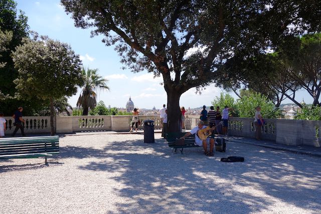 pincio in rome in summer - no crowds
