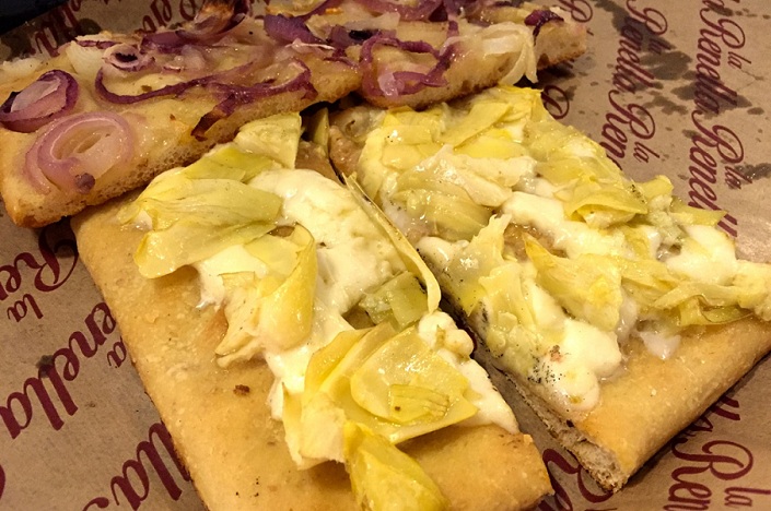 Slices of pizza from a local baker Slices of pizza from a local baker