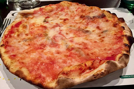 Pizza Napoli at Emma's Rome.