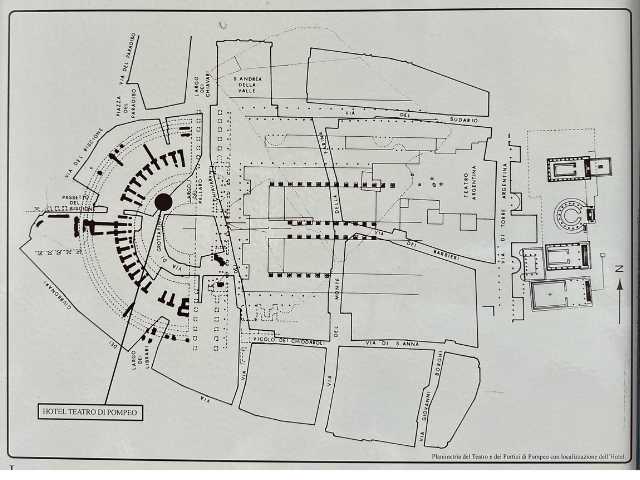 outline of Pompey's theater complex outline of Pompey's theater complex