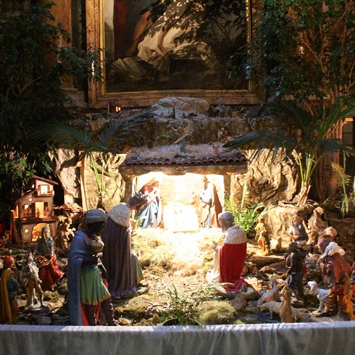 nativity scene at santa maria sopra minerva