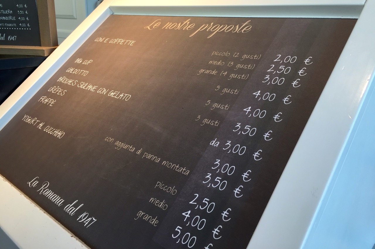 gelato prices