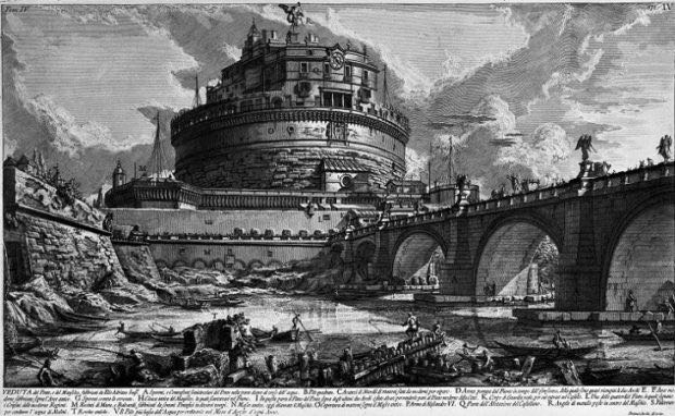 Etching by G.B. Piranesi. Circa 1750 Etching by G.B. Piranesi. Circa 1750