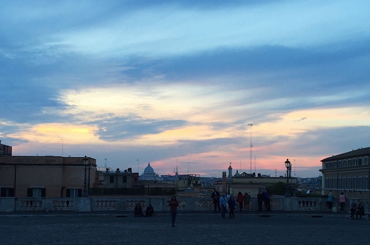 sunset on the quirinal hill