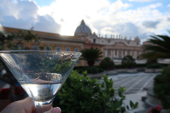 drinks overlooking st peter's basilica drinks overlooking st peter's basilica